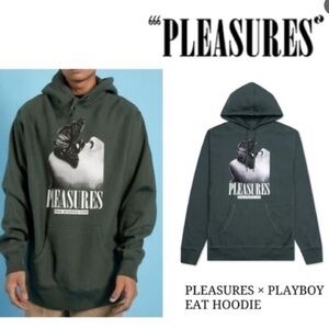 PLAYBOY PLEASURES Eat Green Hoodie Sweatshirt